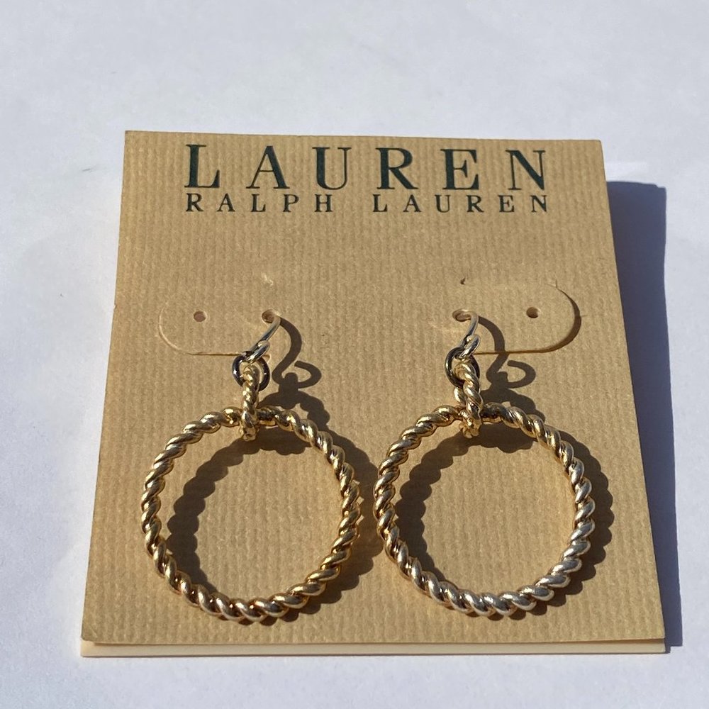 Lauren by Ralph Lauren Twisted Hoop Earrings